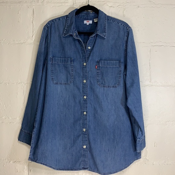 levi's jicama cotton denim tunic